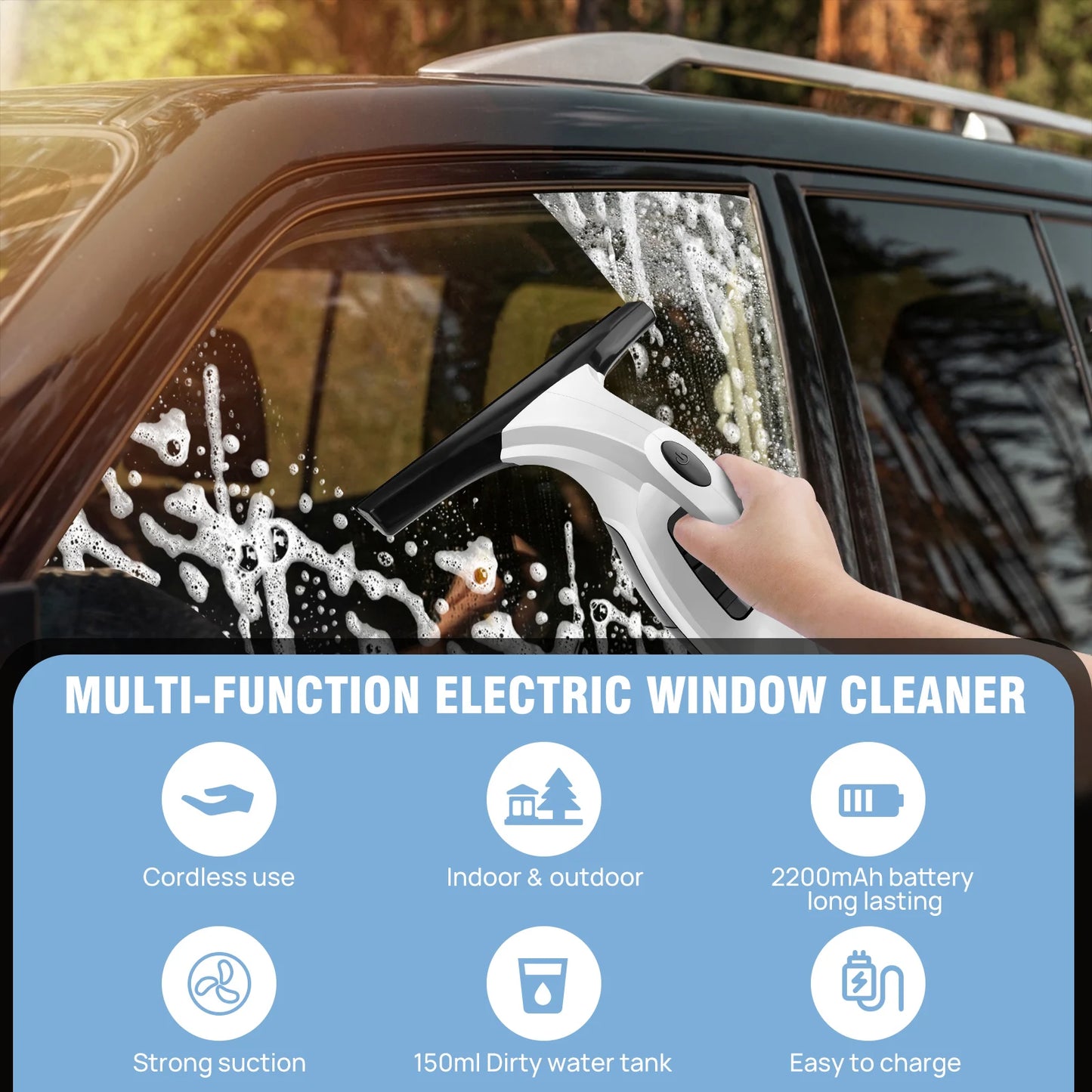 Cordless Window Vac Cleaner Rechargeable