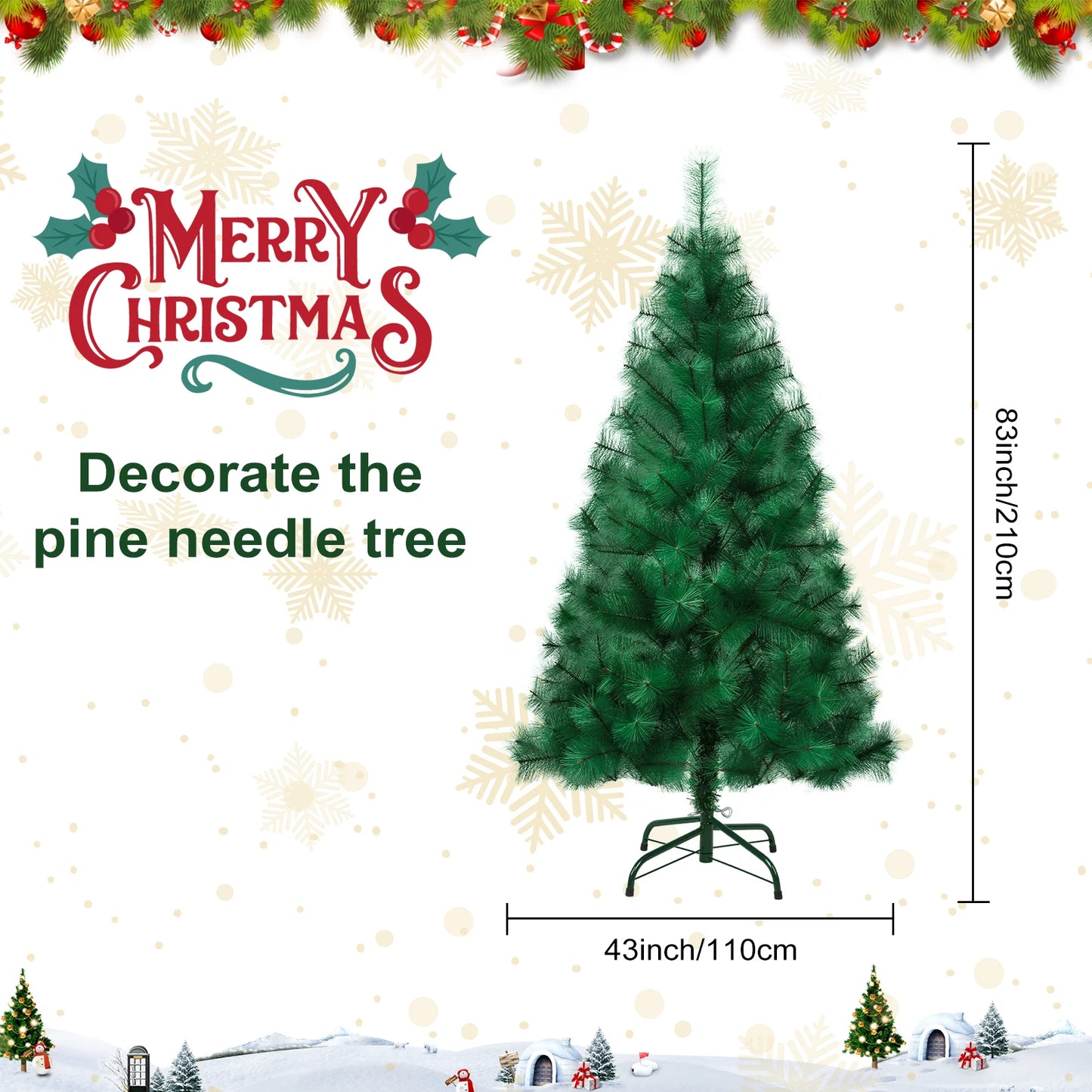 5FT/6FT/7FT pine needle Christmas tree