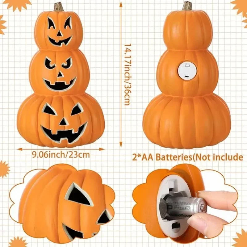 Halloween Pumpkin Led Lamp Lantern Decoration