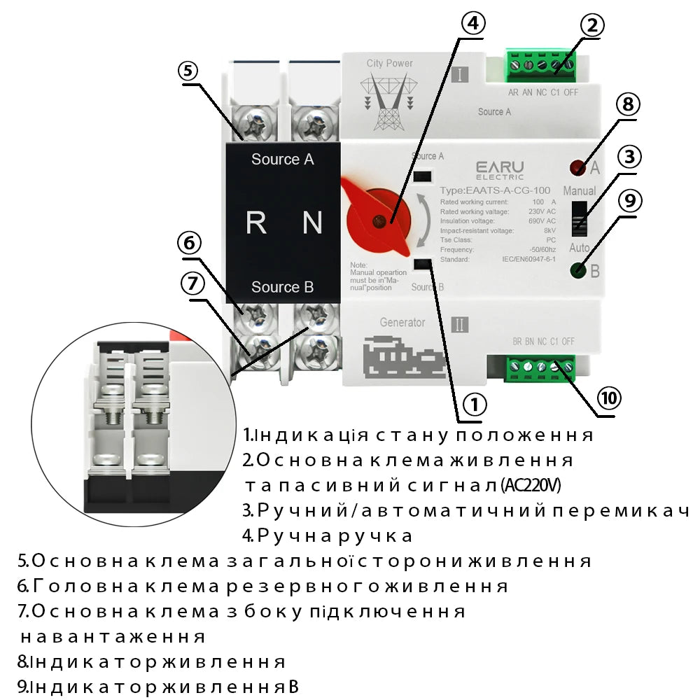 Single Phase Automatic Transfer Electrical Selector Switches Uninterrupted