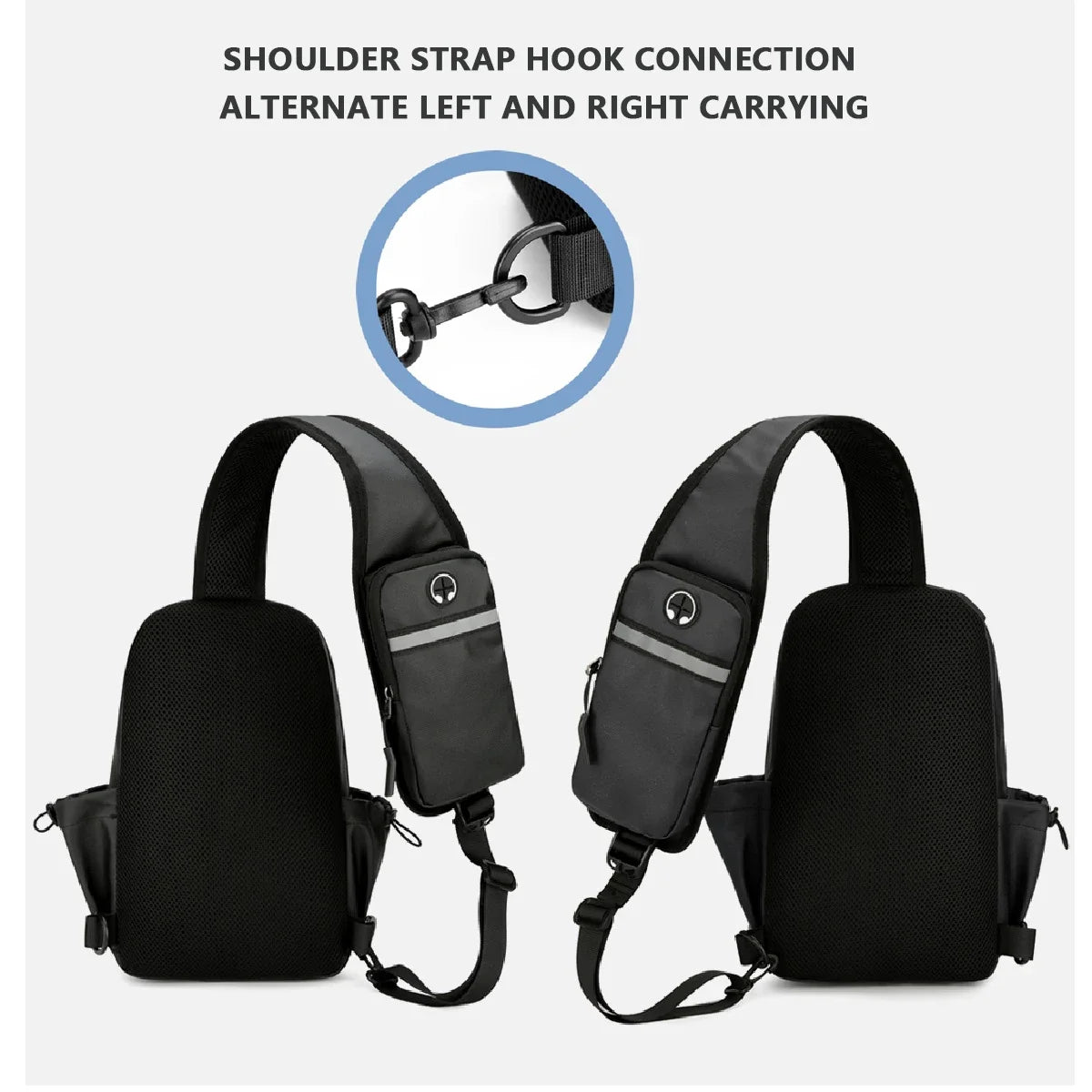 Men's essential single shoulder sling chest bag