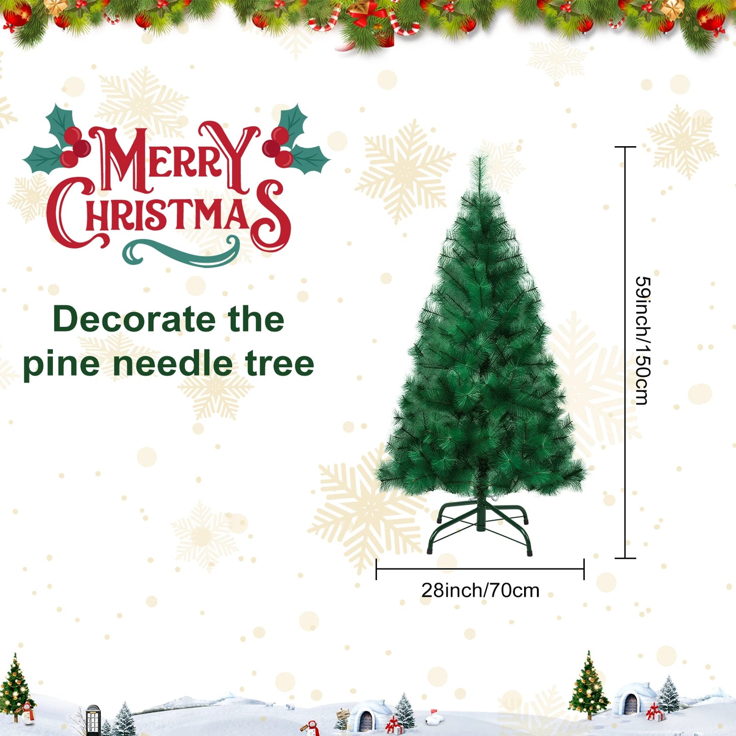 5FT/6FT/7FT pine needle Christmas tree