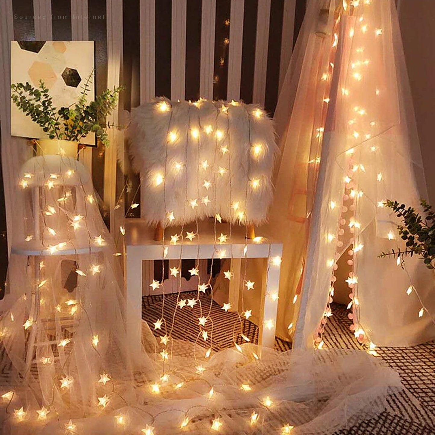 32.8ft 100 LEDs Star String Lights, Twinkle Fairy Lights