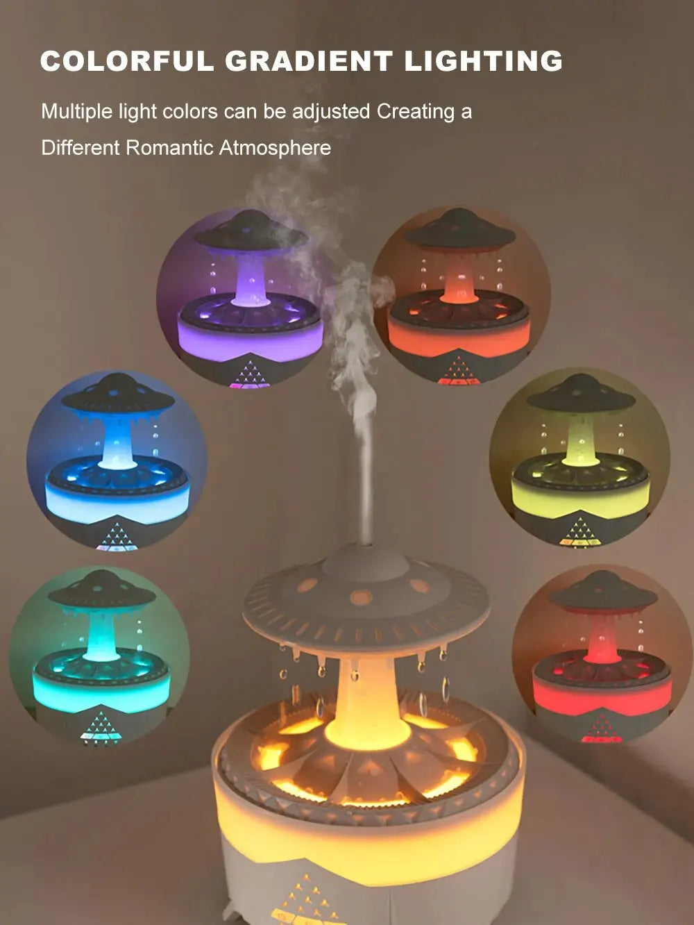 Aierwill ufo Air Humidifier Ultrasonic Aromatherapy Diffuser