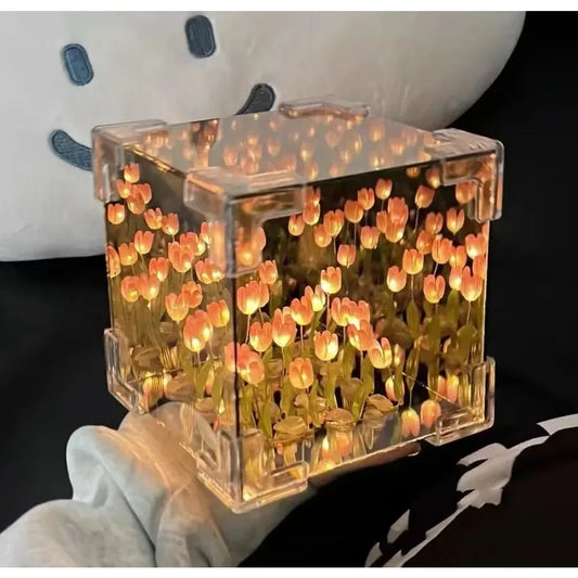 Creative Diy Tulip Flower Three-Dimensional Sea Cube